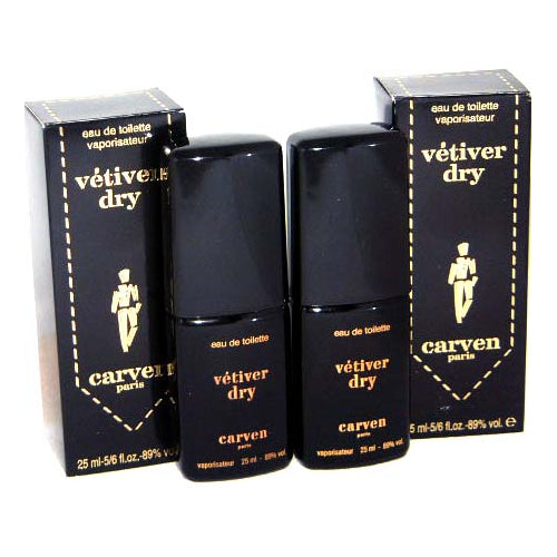 VE46M - Vetiver Dry Eau De Toilette for Men - 2 Pack - Spray - 0.83 oz / 25 ml - Pack