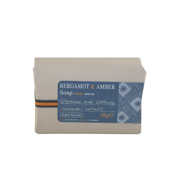 BH14M - Bergamot & Amber Soap for Men - 5 oz / 150 g