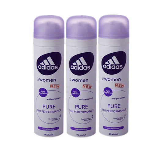 ADD37 - Adidas Pure Anti-Perspirant for Women - 3 Pack - Spray - 5 oz / 150 ml
