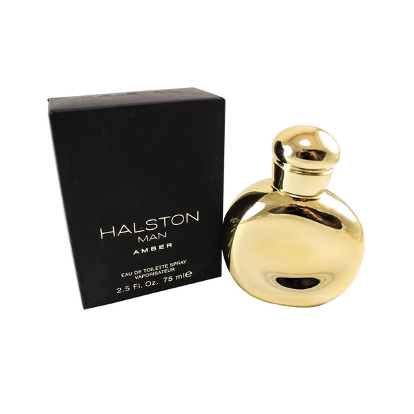 HMA25M - Halston Man Amber Eau De Toilette for Men - Spray - 2.5 oz / 75 ml