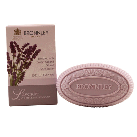 BRO09 - Bronnley England Lavender. Triple Milled Soap  for Women - 3.5 oz / 100 g