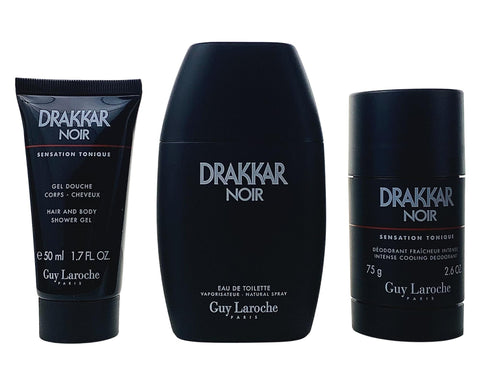 DRK3M - Guy Laroche Drakkar Noir 3 Pc. Gift Set for Men