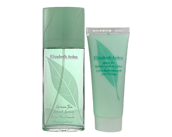 GRE32 - Green Tea Scent 2 Pc. Gift Set ( Eau De Parfumee Spray 3.3 Oz + Refreshing Body Lotion  3.3 Oz) for Women by Elizabeth Arden