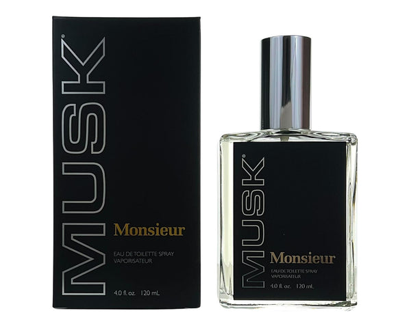 MSK4M - Dana Monsieur Musk Eau De Toilette for Men - 4 oz / 120 ml - Spray