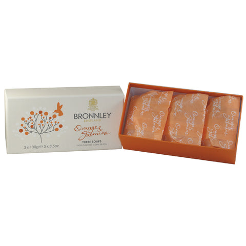 BRO15 - Orange & Jasmine Soap for Women - 3 Pack - 3.5 oz / 100 g