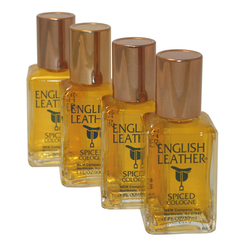 EN66M - English Leather Spiced Cologne for Men - 4 Pack - Splash - 1 oz / 30 ml - Pack