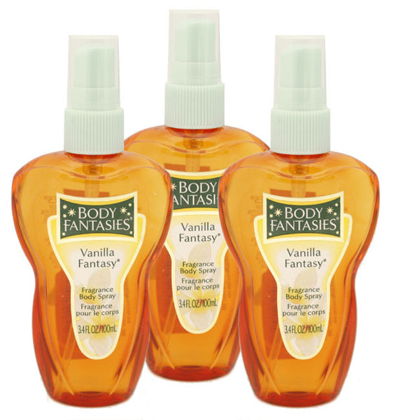 VF14 - Vanilla Fantasy Fragrance Body Spray for Women - 3 Pack - 3.4 oz / 100 ml