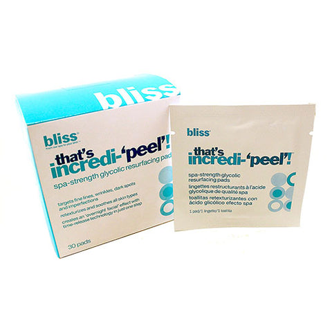 BLS40 - Bliss That's Incredi-pell Spa-Strength Glycolic Resurfacing Pads for Women | 30 Pads