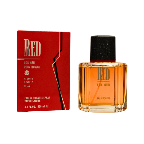 RE25M - Giorgio Beverly Hills Red Eau De Toilette for Men - 3.4 oz / 100 ml