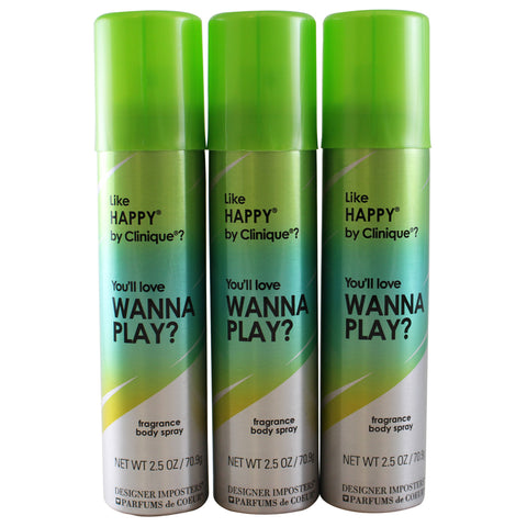 WAP27 - Wanna Play Deodorant for Women - 3 Pack - 2.5 oz / 75 ml