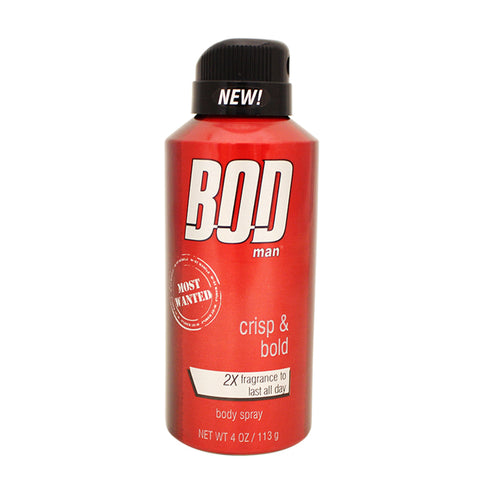 BODM9M - Bod Man Most Wanted Deodorant for Men - Body Spray - 4 oz / 113 g
