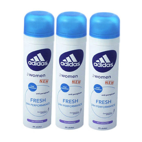 ADD33 - Adidas Fresh Anti-Perspirant for Women - 3 Pack - Spray - 5 oz / 150 ml