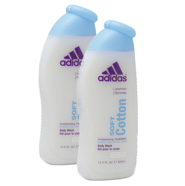 ADSC13 - Adidas Soft Cotton Body Wash for Women - 2 Pack - 13.5 oz / 400 ml - Pack