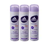 ADD37 - Adidas Pure Anti-Perspirant for Women - 3 Pack - Spray - 5 oz / 150 ml