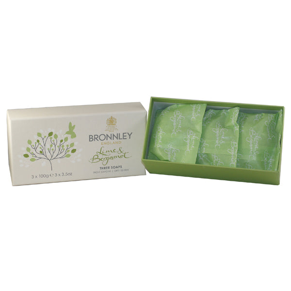 BRO16 - Lime & Bergamot Soap for Women - 3 Pack - 3.5 oz / 100 g