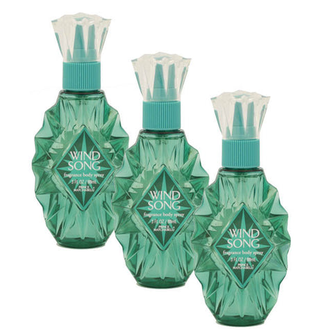 WI118 - Wind Song Fragrance Body Spray for Women - 3 Pack - 3 oz / 88 ml
