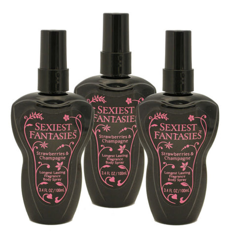 SMF13 - Sexiest Fantasies Fragrance Body Spray for Women - 3 Pack - 3.4 oz / 100 ml