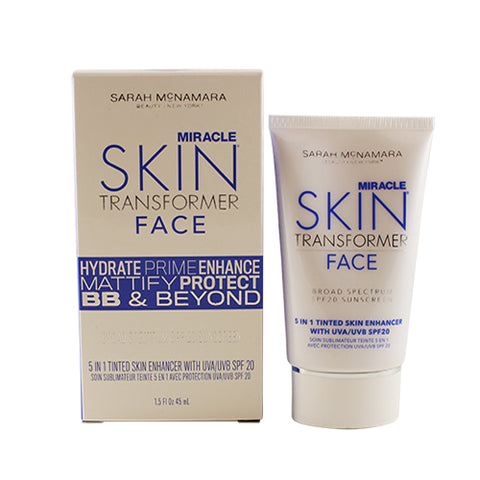 MST14 - Sarah McNamara Miracle Skin Transformer Face 5 In 1 Tinted Skin Enhancer With Uva/uvb for Women | 1.5 oz / 45 ml - SPF 20 - Light