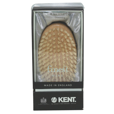 KOB10 - Kent Brushes Oval Beachwood Brush for Men - Pure Bristles - White