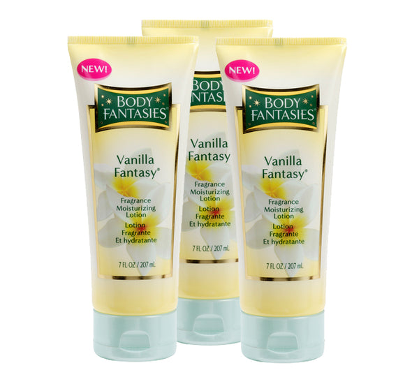VF12 - Vanilla Fantasy Fragrance Moisturizing Lotion  for Women - 3 Pack - 7 oz / 210 ml - Pack