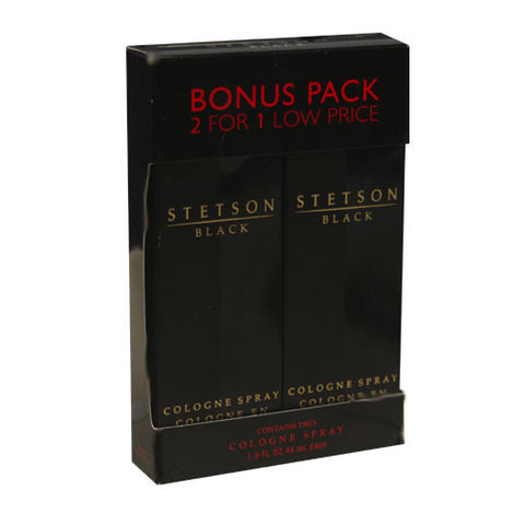 STB15M - Stetson Black Cologne for Men - 2 Pack - Spray - 1.5 oz / 45 ml - Pack