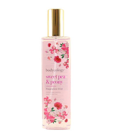 BCSP19 - Bodycology Sweet Pea & Peony Fragrance Mist for Women - 8 oz / 237 ml - Spray
