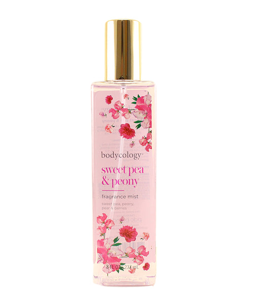 BCSP19 - Bodycology Sweet Pea & Peony Fragrance Mist for Women - 8 oz / 237 ml - Spray