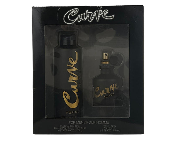 CRVB2M - Liz Claiborne Curve Black 2 Pc. Gift Set for Men