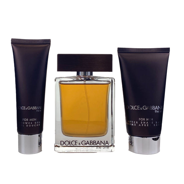 DOG34M - Dolce & Gabbana The One 3 Pc. Gift Set ( Eau De Toilette Spray 3.3 Oz + Aftershave Balm 2.5 Oz + Shower Gel 1.6 Oz ) for Men by Dolce & Gabbana