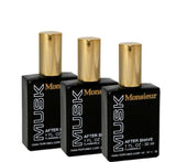 MO11M - Dana Monsieur Musk Aftershave for Men - 3 Pack - 1 oz / 30 ml - Unboxed