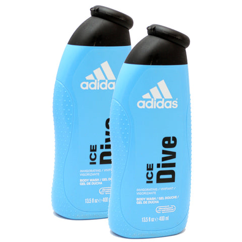 ADD25M - Adidas Ice Dive Body Wash for Men - 2 Pack - 13.5 oz / 400 ml - Pack
