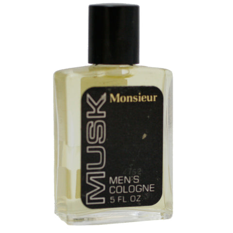MON26M - Dana Monsieur Musk Cologne for Men | 0.5 oz / 15 ml (mini) - Splash - Unboxed