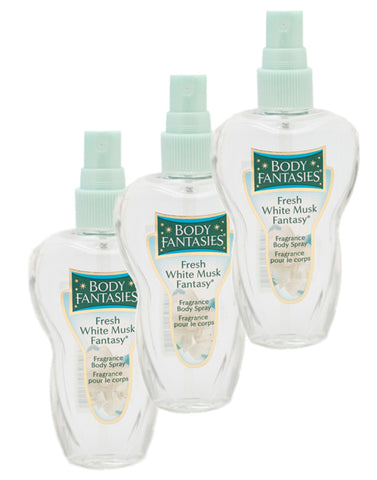 FWMF15 - Fresh White Musk Fantasy Fragrance Body Spray for Women - 3 Pack - 8 oz / 236 ml
