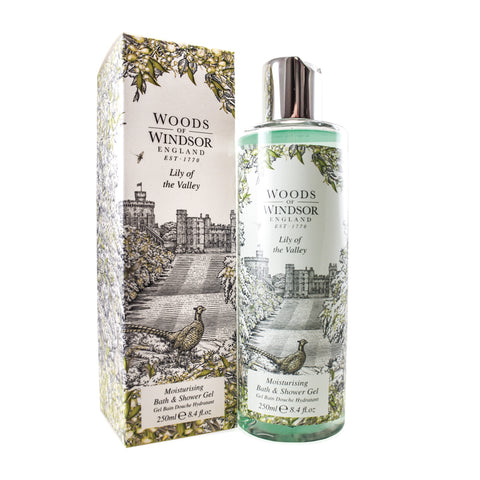 LIL21 - Woods of Windsor Lily Of The Valley. Bath & Shower Gel for Women 8.4 oz / 250 g