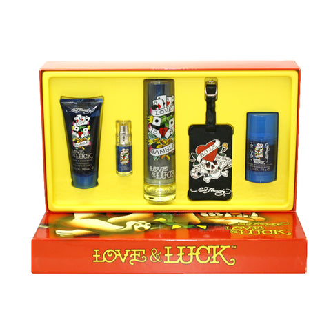 EDHL14M - Ed Hardy Love & Luck Love Is A Gamble 5 Pc. Gift Set for Men