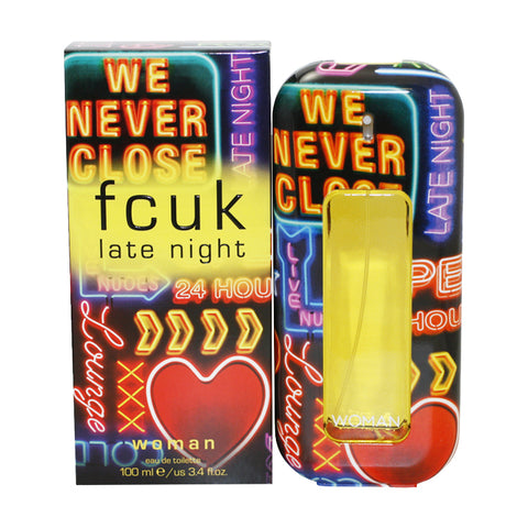FLN30 - Fcuk Late Night Eau De Toilette for Women - 3.4 oz / 100 ml Spray